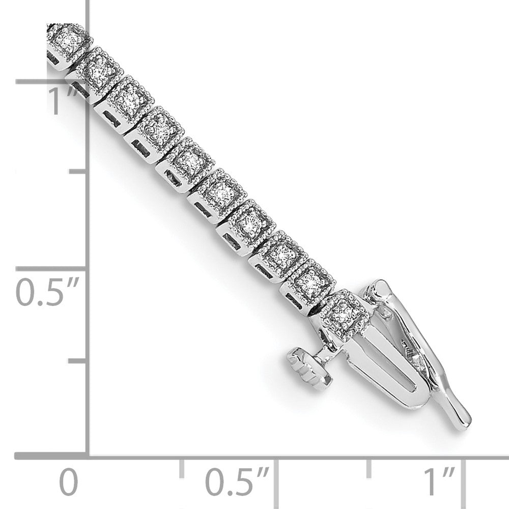 14k White Gold Natural Diamond Bracelet