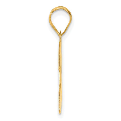 14k Yellow Gold Polished Block Number 39 Pendant
