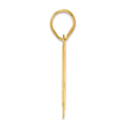 14k Yellow Gold Polished Block Number 49 Pendant