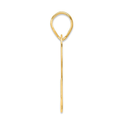 14k Yellow Gold Polished Block Number 52 Pendant