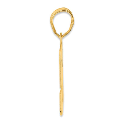 14k Yellow Gold Polished Block Number 58 Pendant