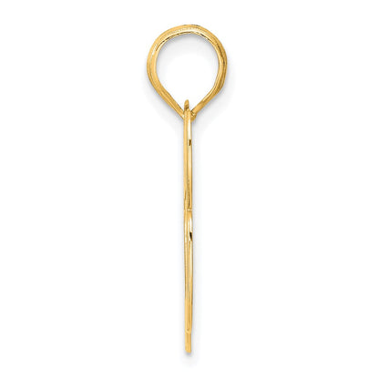 14k Yellow Gold Polished Block Number 63 Pendant