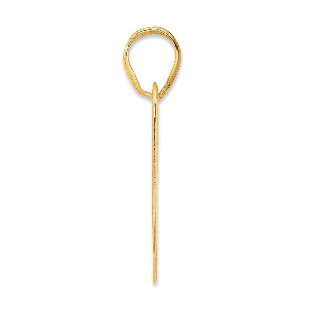 14k Yellow Gold Polished Block Number 90 Pendant