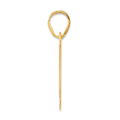 14k Yellow Gold Polished Block Number 90 Pendant