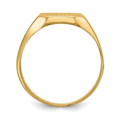 14K Yellow Gold 9.0x10.5mm Open Back Men's Signet Ring