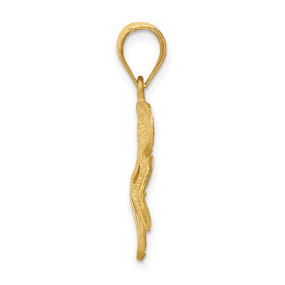 14k Yellow Gold Shamrock Charm