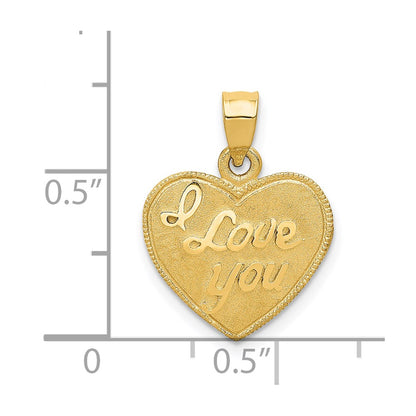 14k Yellow Gold Heart Pendant