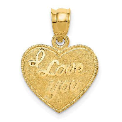 14k Yellow Gold Heart Pendant