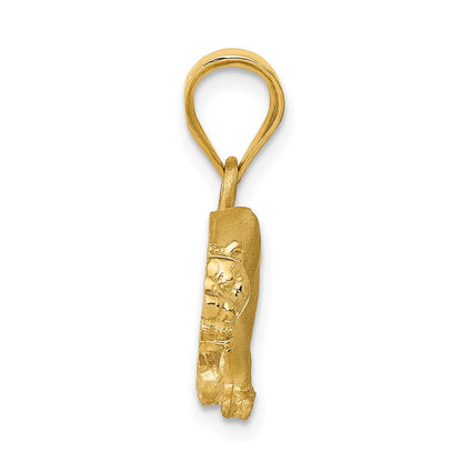 14k Yellow Gold Panther Pendant