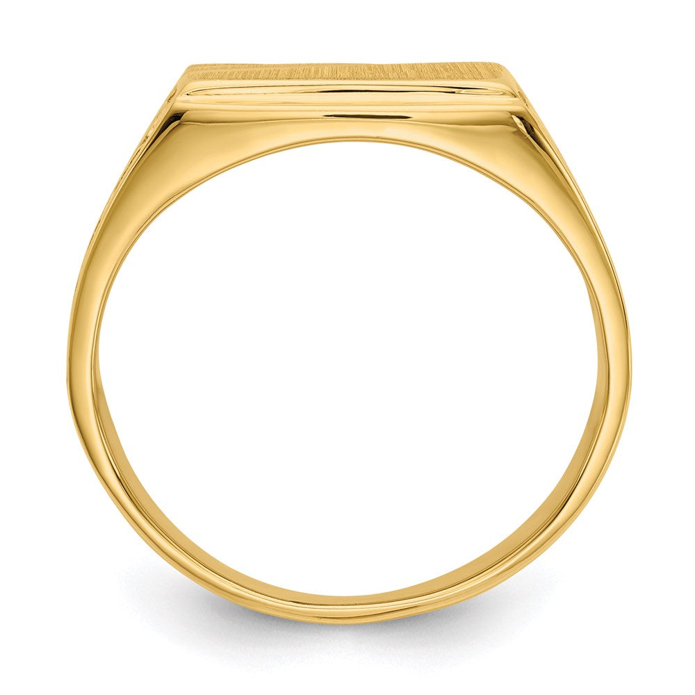14K Yellow Gold 8.5x13.0mm Open Back Men's Signet Ring