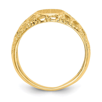 14K Yellow Gold Signet Ring
