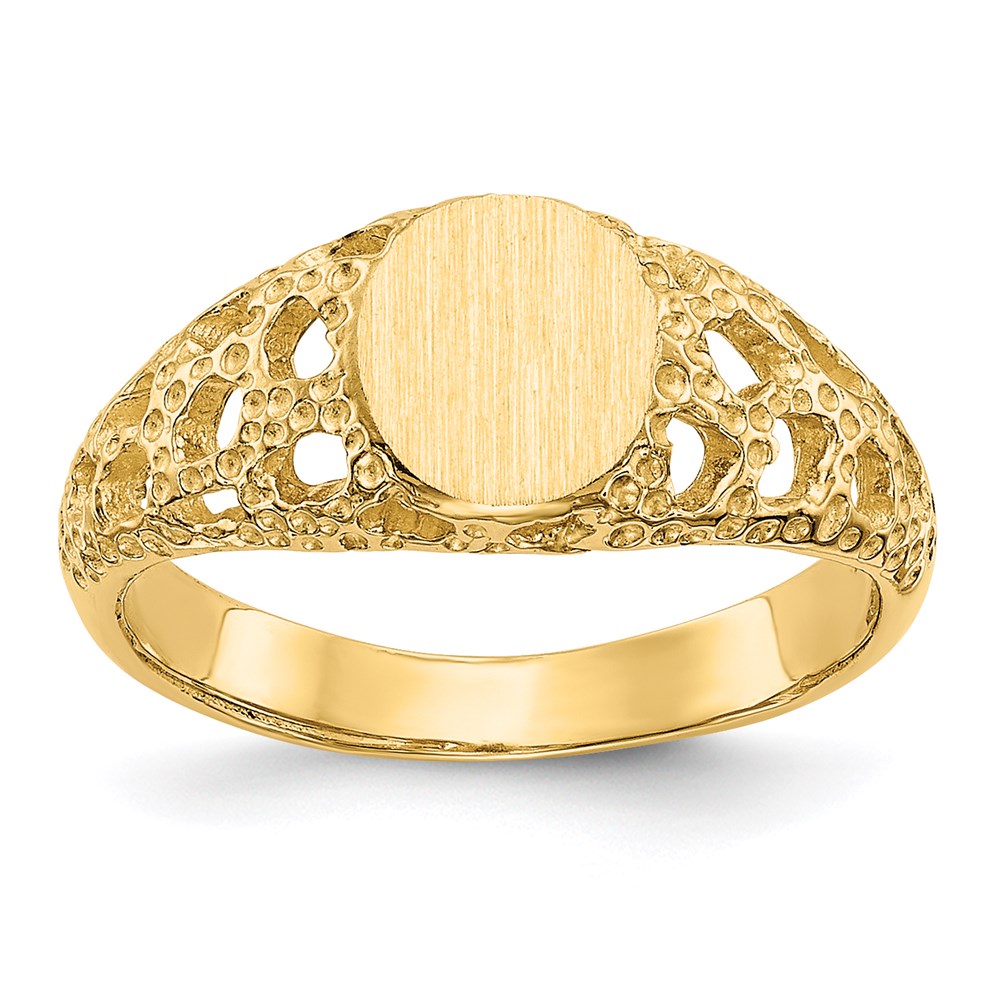 14K Yellow Gold Signet Ring