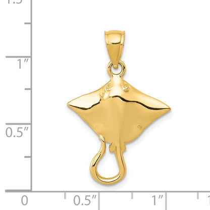 14k Yellow Gold Stingray Pendant
