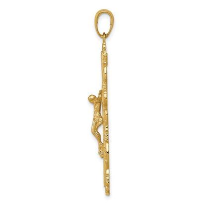 14k Yellow Gold Crucifix Pendant