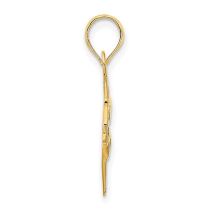 14k Yellow Gold Fire Truck Pendant