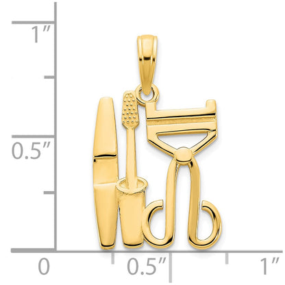 14k Yellow Gold Cosmetics Pendant