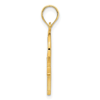 14k Yellow Gold Compass Pendant