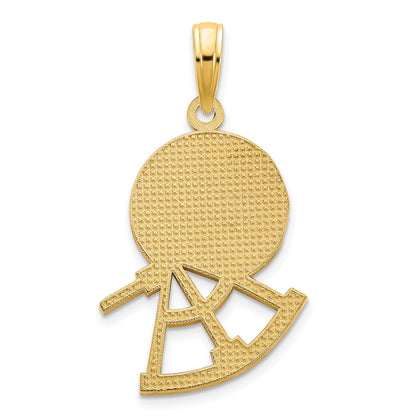 14k Yellow Gold Compass Pendant