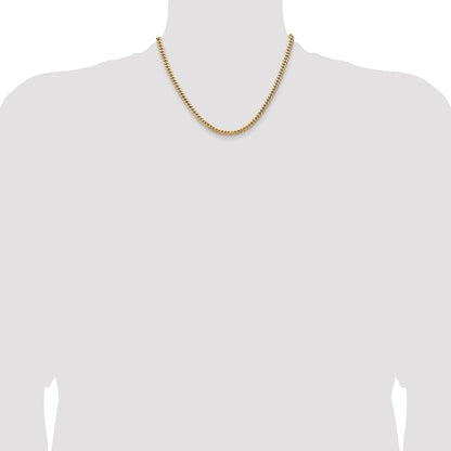 14K 18 inch 4.3mm Solid Miami Cuban Link with Lobster Clasp Chain Necklace