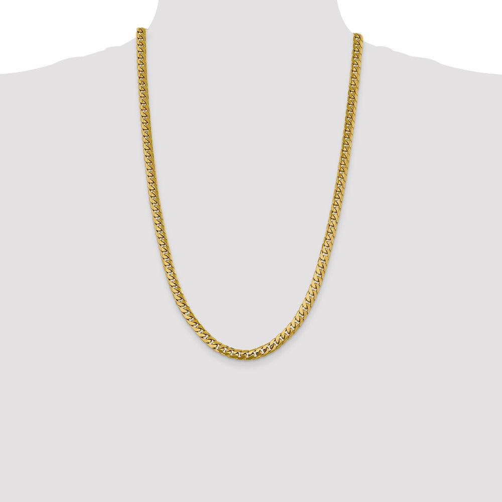 14K 26 inch 6.25mm Solid Miami Cuban Link with Lobster Clasp Chain Necklace