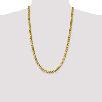 14K 26 inch 6.25mm Solid Miami Cuban Link with Lobster Clasp Chain Necklace