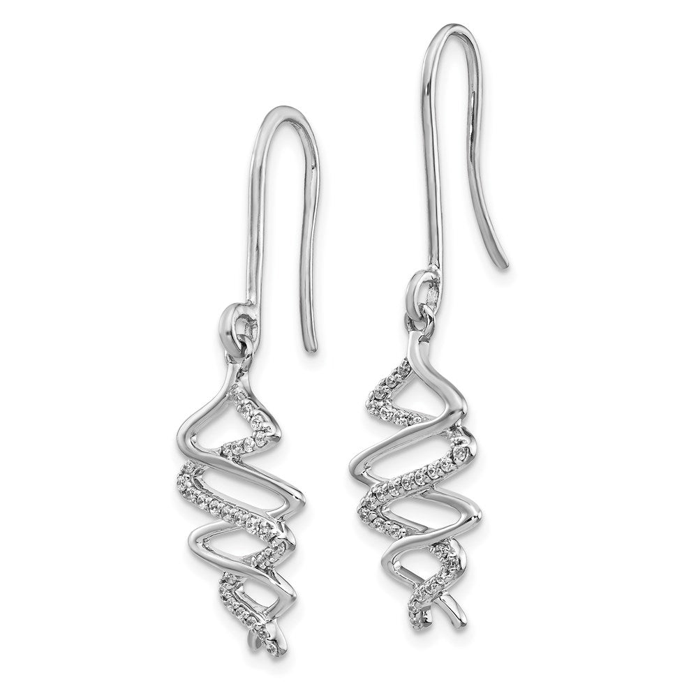 14k White Gold Real Diamond Fancy Earrings