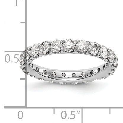 Solid Real 14K White Gold SI2-I1(H/I) UPRG Eternity Wedding Band Ring