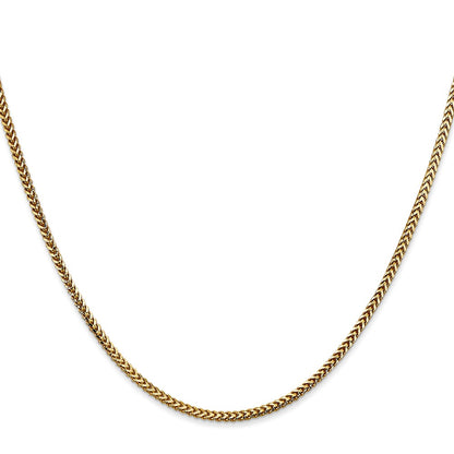 14K Yellow Gold 18 inch 1.5mm Franco with Lobster Clasp Chain Necklace