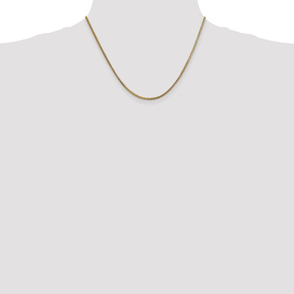 14K Yellow Gold 18 inch 1.5mm Franco with Lobster Clasp Chain Necklace