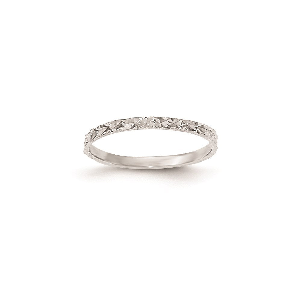 14K White Gold Madi K Real Diamond Cut Ring