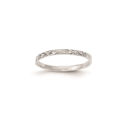14K White Gold Madi K Real Diamond Cut Ring