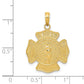 14k Yellow Gold Fire Department FD St. Florian Badge Pendant