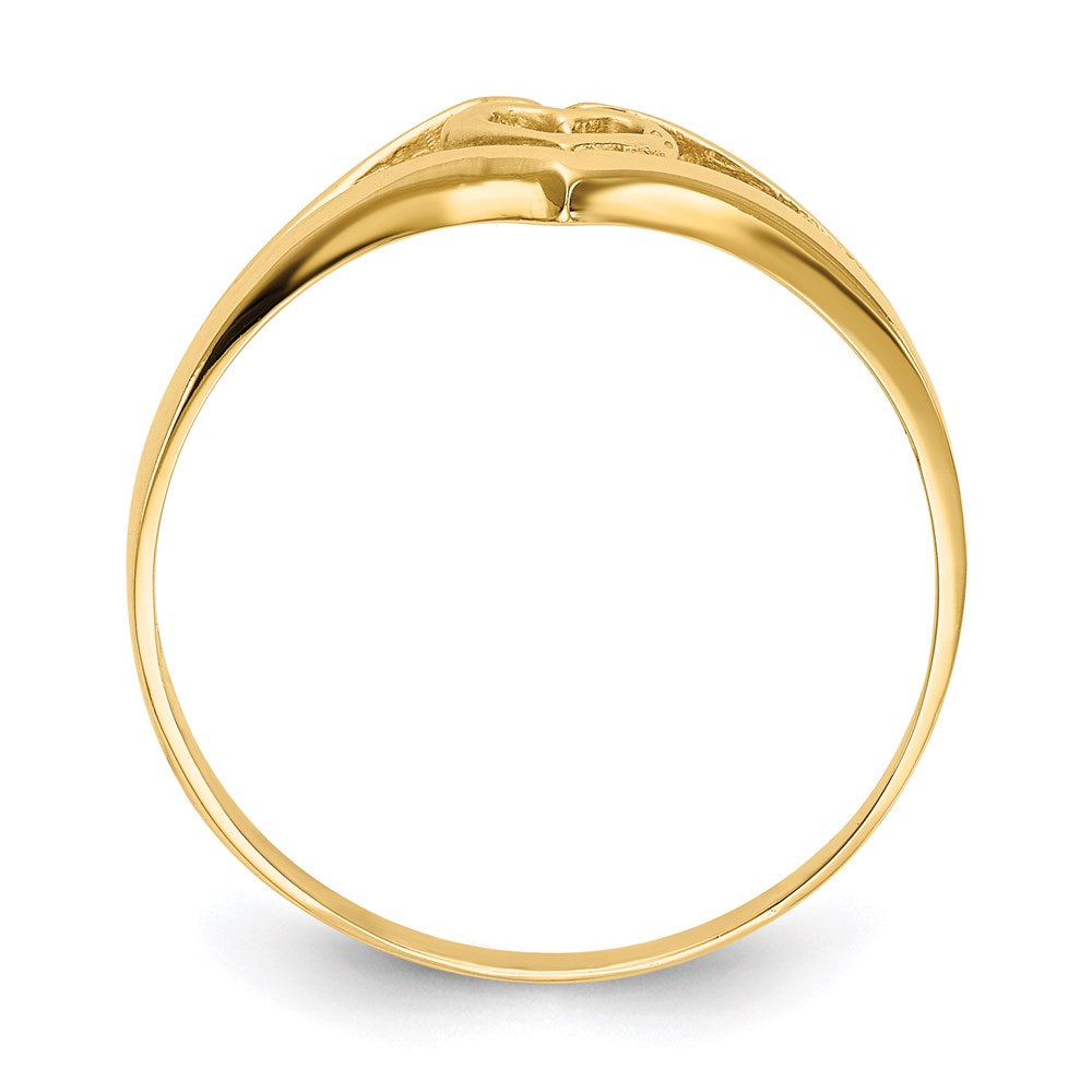 14K Yellow Gold Polished Heart Ring