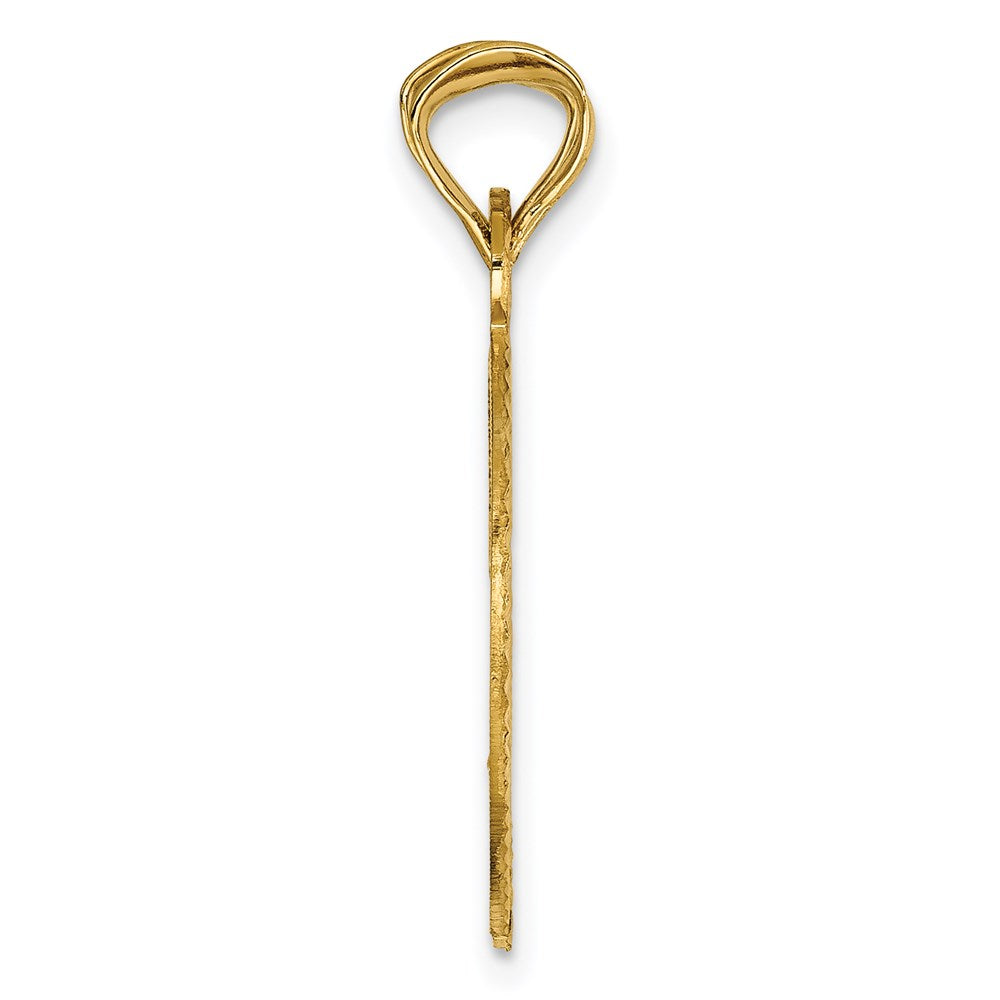 14k Yellow & Rhodium Gold w/Rose/White Rhod Break Apart D/C Heart and Circle Pendant