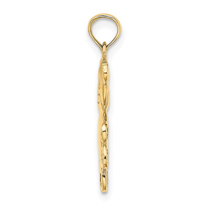 14k Yellow Gold Reversible Teddy Bear Charm