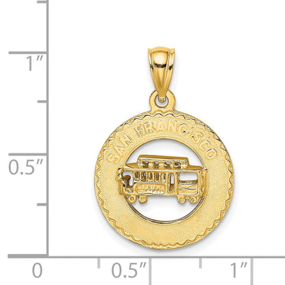 14k Yellow Gold SAN FRANCISCO w/Cable Car Charm