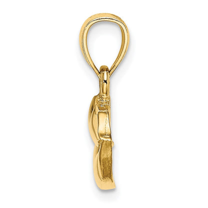 14k Yellow Gold 2-D  Polished Lips Charm
