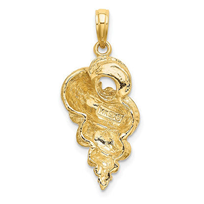 14k Yellow Gold Wentletrap Shell Charm