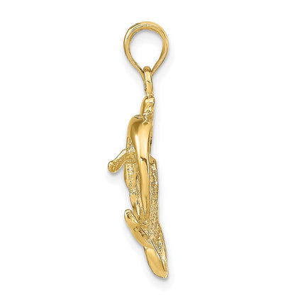 14k Yellow Gold Dolphin Pendant