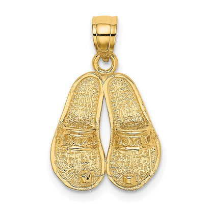 14k Yellow Gold BAHAMAS Double Sandals Charm