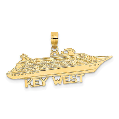 14k Yellow Gold KEY WEST Cruise Ship Charm