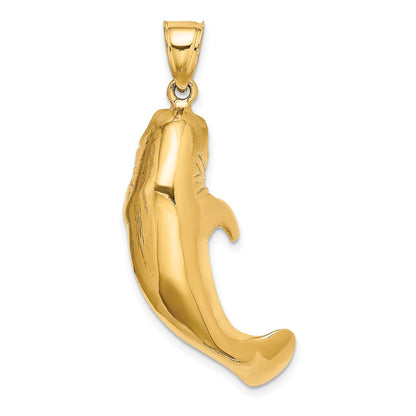 14k Yellow Gold 3-D Polished Manatee Charm