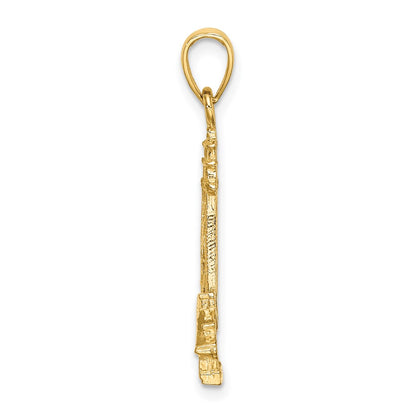 14k Yellow Gold SANIBEL ISLAND Lighthouse Charm