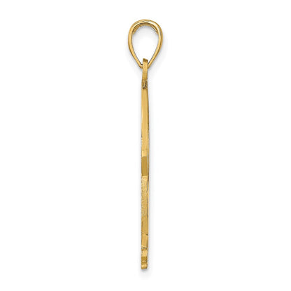 14k Yellow Gold GOLF NAPLES Visor Pendant