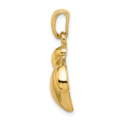 14k Two-tone Gold Two-tone Gold Polished Contemporary Pendant