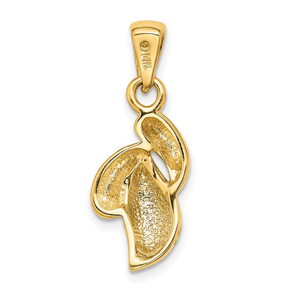 14k Two-tone Gold Two-tone Gold Polished Contemporary Pendant