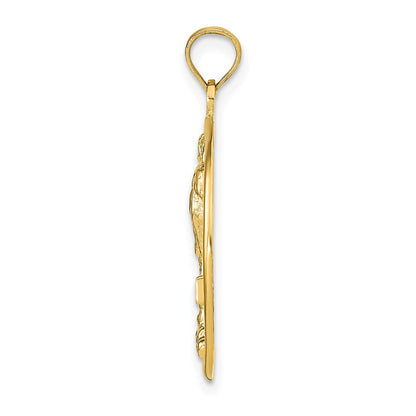 14k Yellow Gold HAWAII Palm Tree Pendant