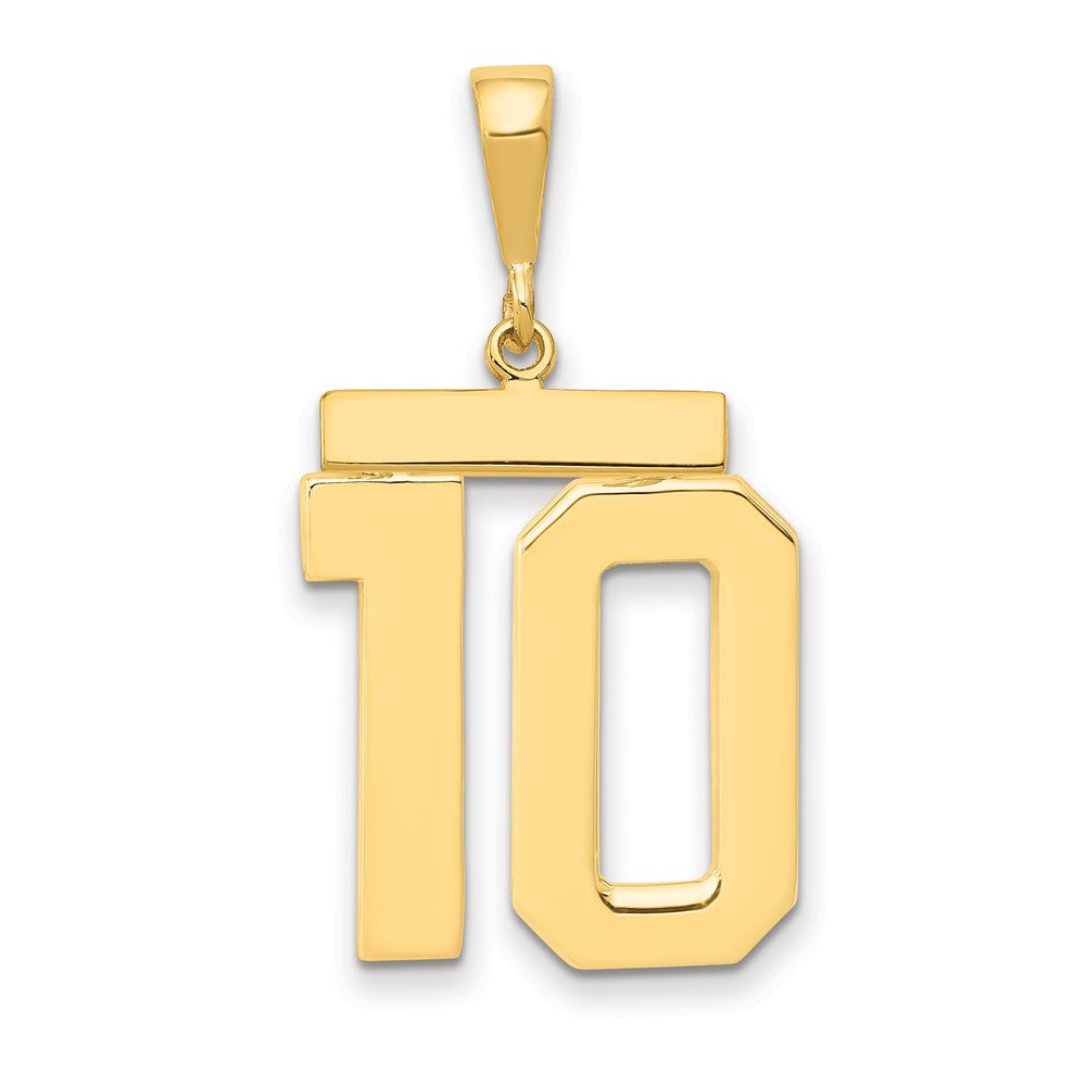 14k Yellow Gold Large Polished Number 10 Charm