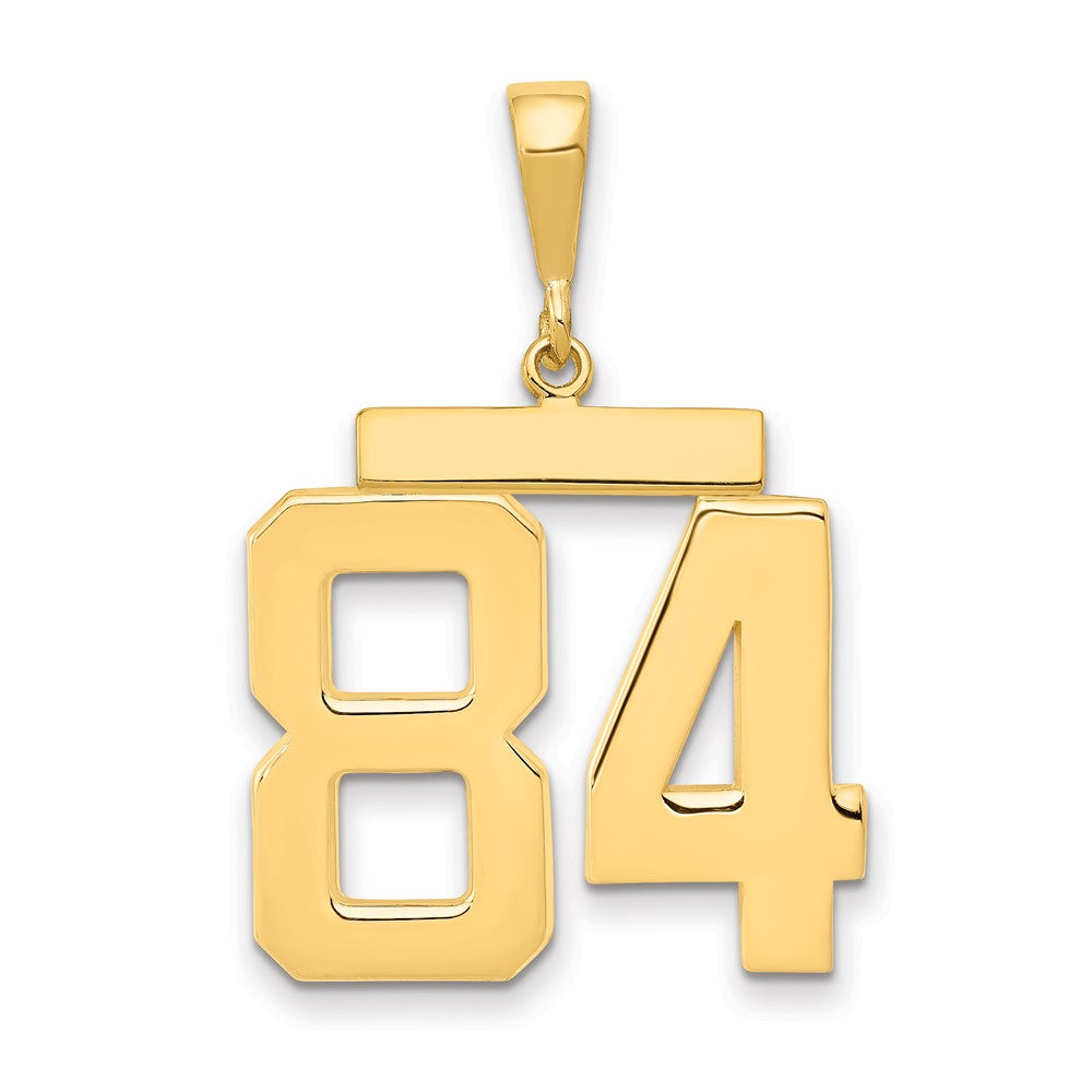 14k Yellow Gold Large Polished Number 84 Charm