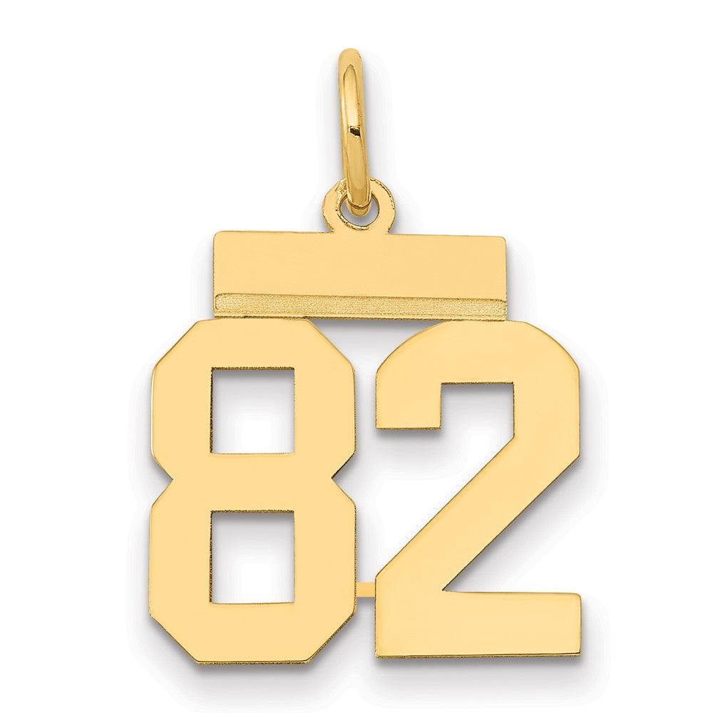 14k Yellow Gold Small Polished Number 82 Charm